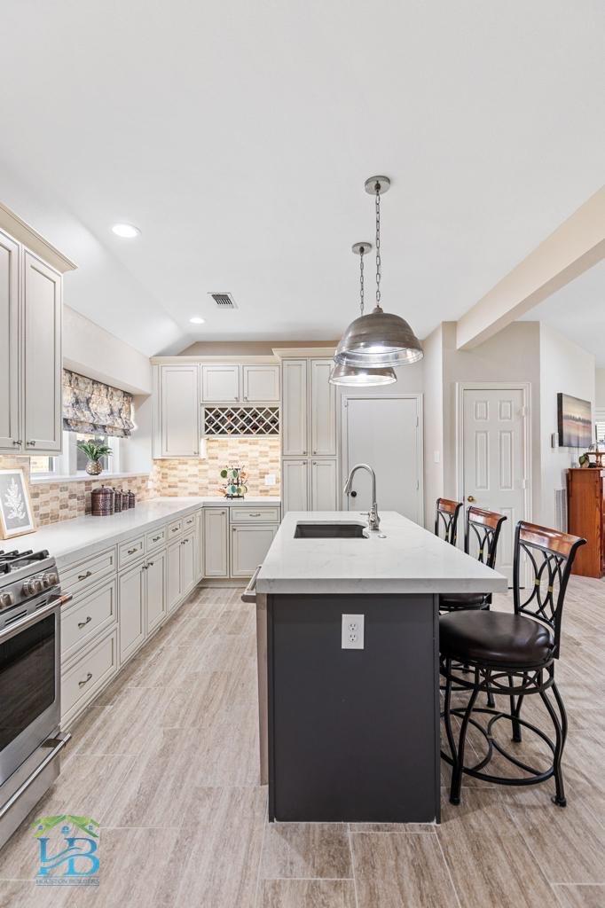 Chic kitchen remodel with marble countertops