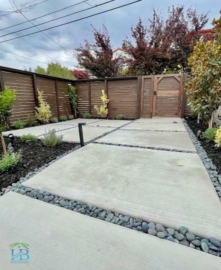 Professional concrete driveway installation on expansive clay soil in Harris County