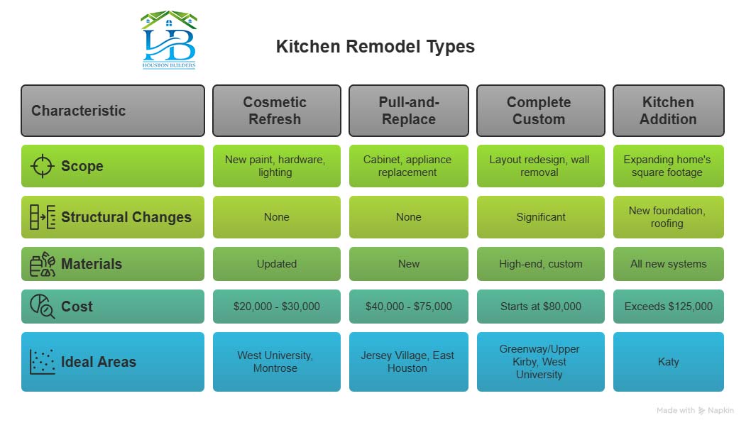 Kitchen Remodel Types in houston
