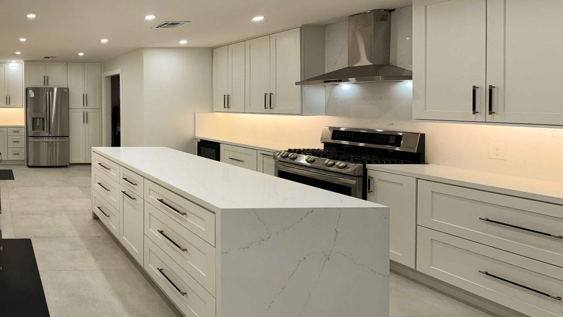 budget friendly Kitchen and Living Room Remodel in Houston