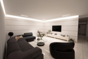 luxury living room remodel in
