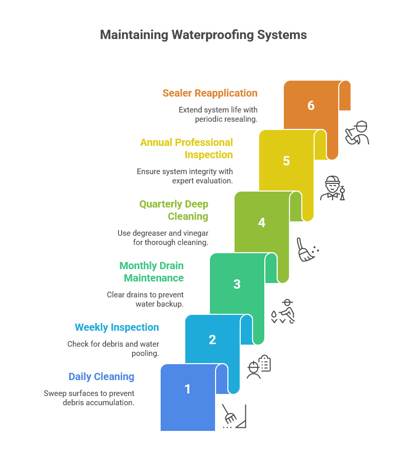 Maintaining Waterproofing Systems