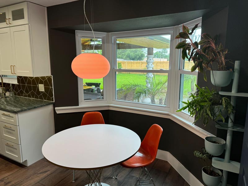 Modern affordable kitchen remodel Houston TX featuring white shaker cabinets