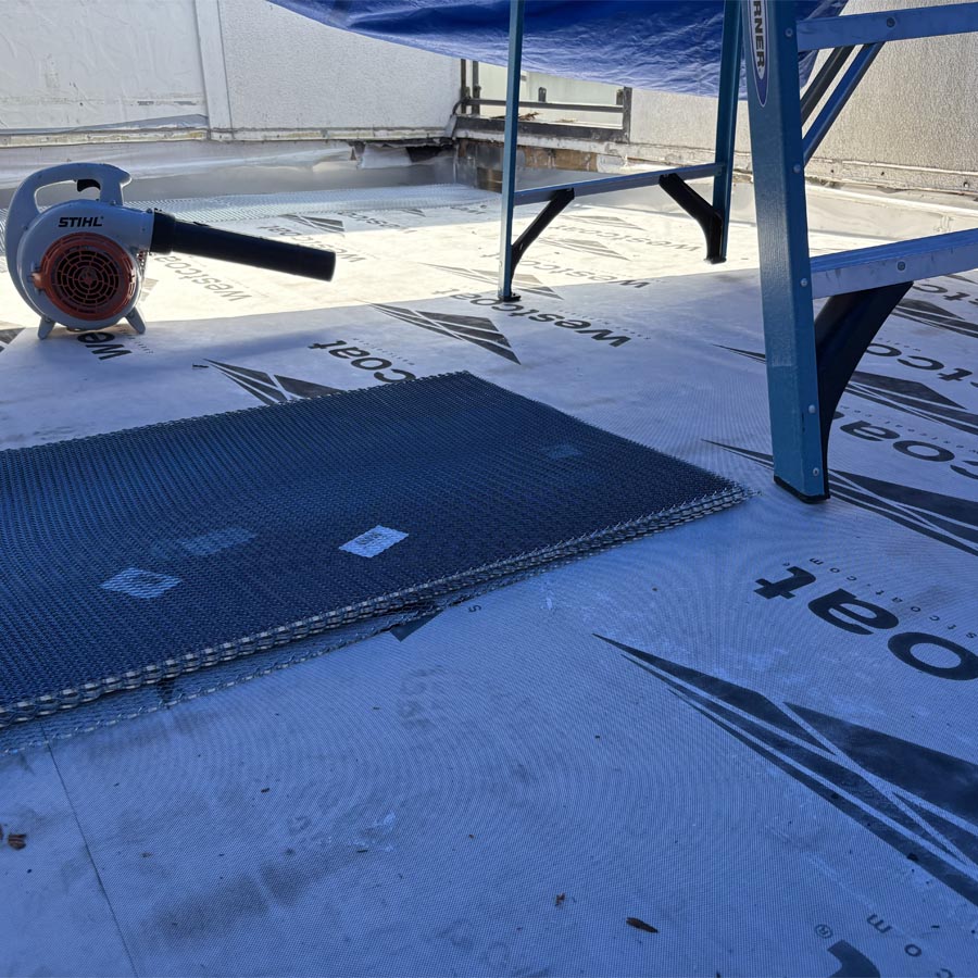 Failed balcony waterproofing causing structural damage in 77007 residence