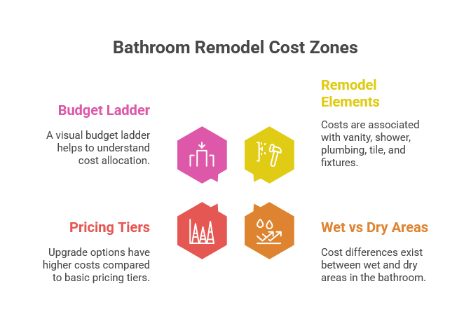 Bathroom remodel cost zones and pricing tiers for Angleton homeowners