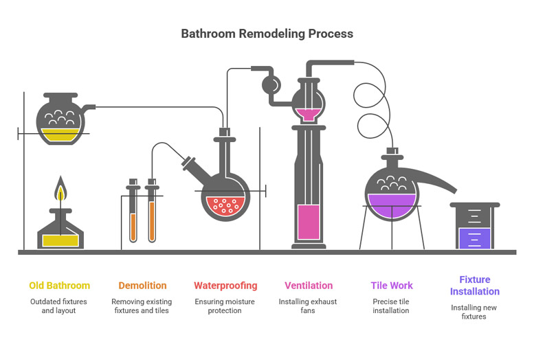 Bathroom Remodeling Process in the woodlands texas