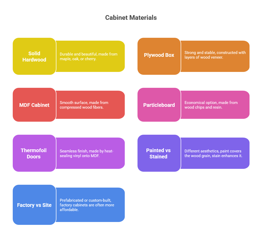 Kitchen cabinet construction quality comparison and materials analysis