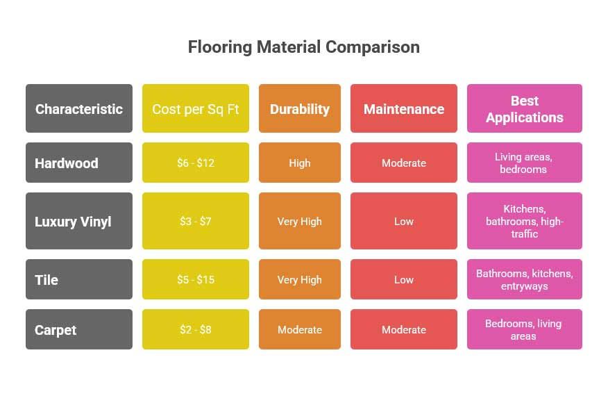 Flooring Material Comparison