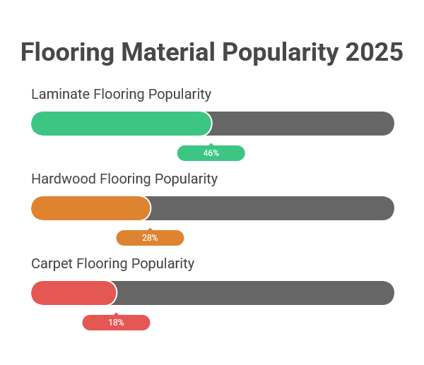 Flooring material popularity chart for Texas homeowners