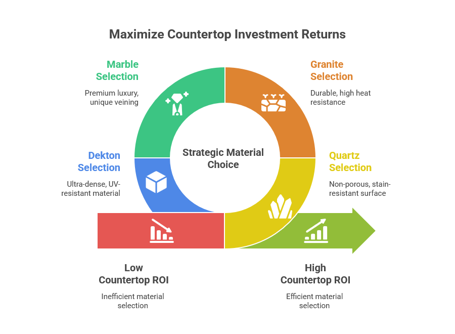 High return on investment countertop material selection guide