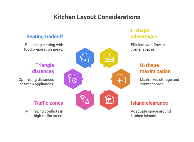 Outdoor kitchen layout options and efficiency comparison