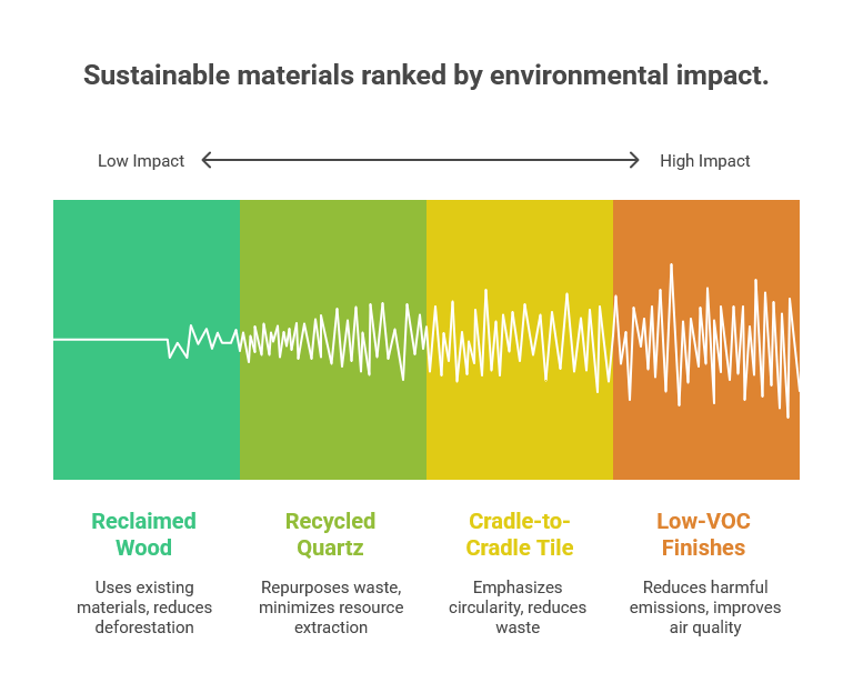 Sustainable material comparison with green building scores