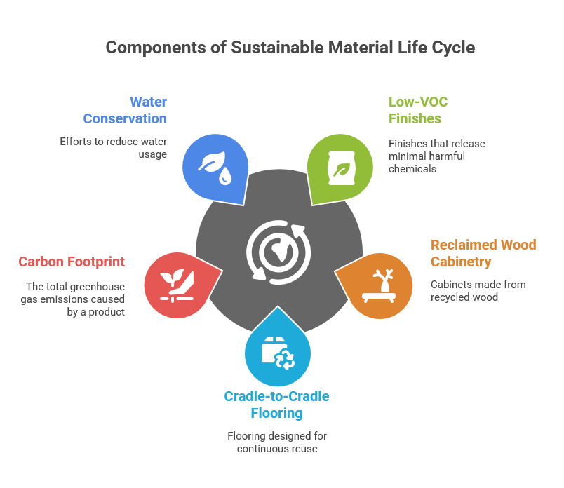 Sustainable bathroom material lifecycle comparison