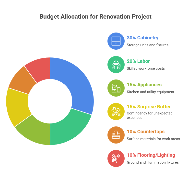 Budget allocation for condo remodeling projects