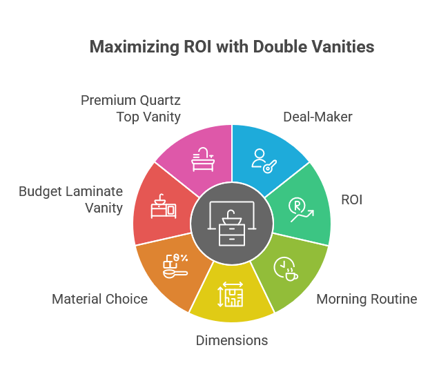 Double vanity ROI analysis showing cost versus resale value improvement
