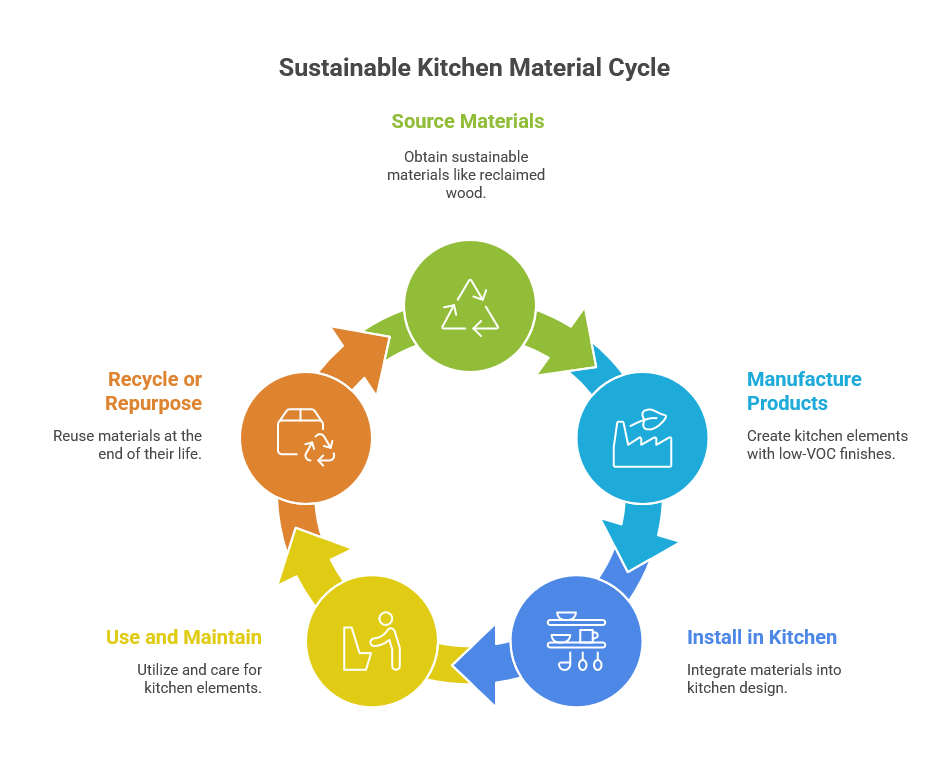 Sustainable kitchen materials lifecycle for Houston remodels