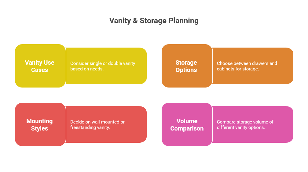 Bathroom vanity selection and storage planning guide