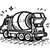 Concrete truck mixer icon for concrete work pricing in Orchard TX