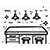 Kitchen island countertop icon