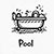 Custom plaster pool with LED lighting installation