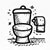 Toilet icon for bathroom remodel planning and costs in Sweeny TX
