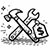 Wrench hammer dollar icon for spotting budget traps in Surfside Beach TX remodeling