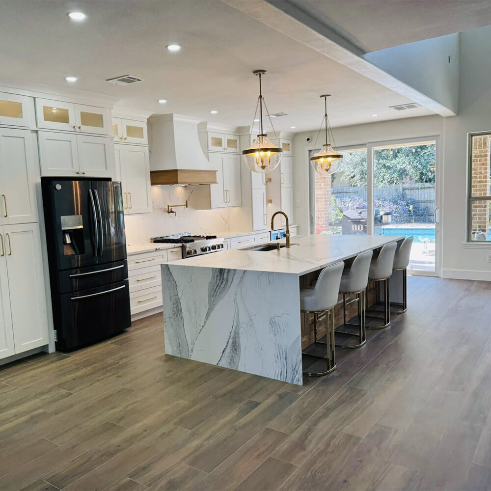 modern kitchen remodel in oyster creek tx