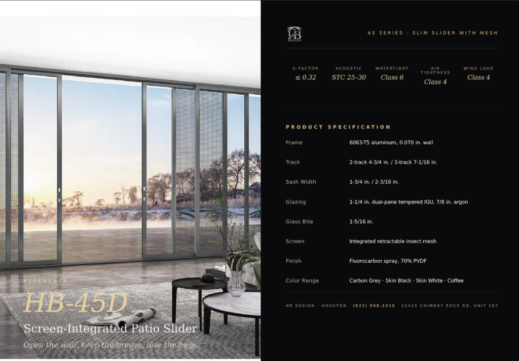 45d sliding door systems