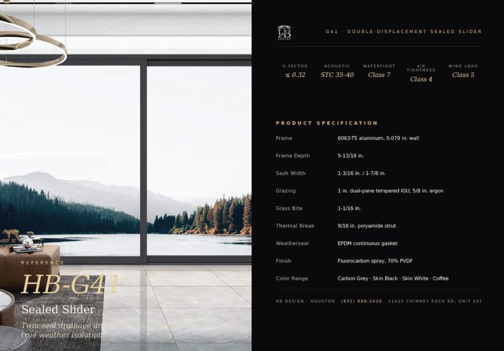 g41 huge sealed window door